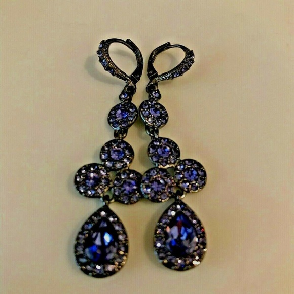 Givenchy Crystal Earrings - Purple - Picture 2 of 6